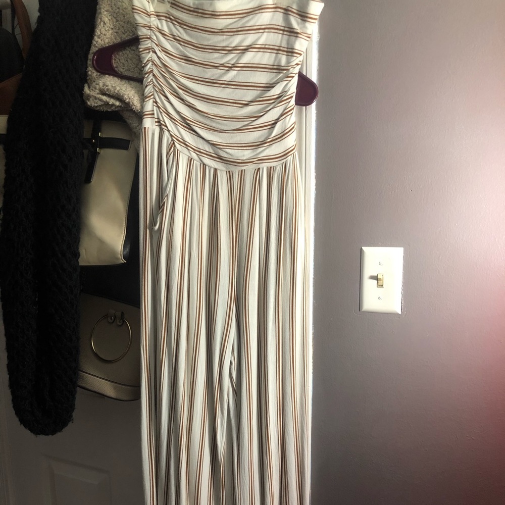 Strapless Romper with Pants